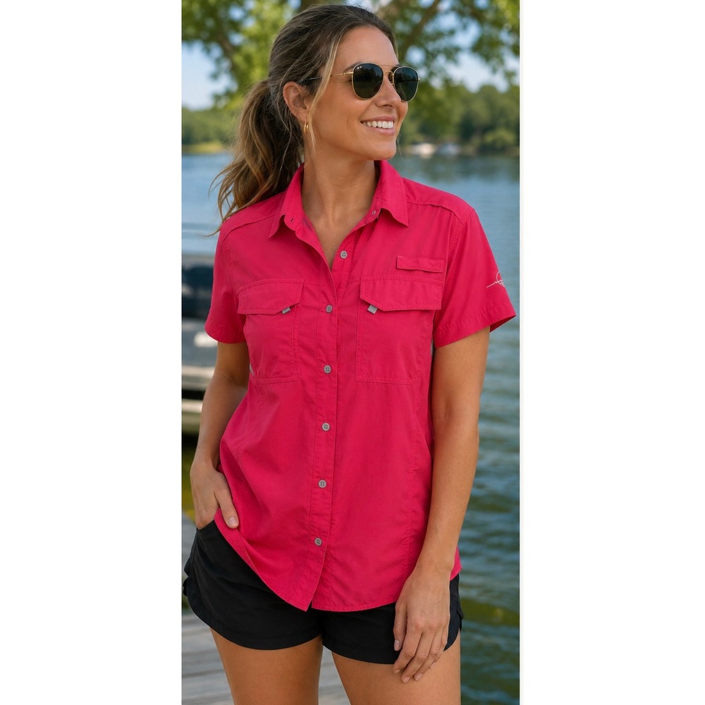 Habit XL Fishing Shirt Pink UV Protection 30+ Solar Protected Vented